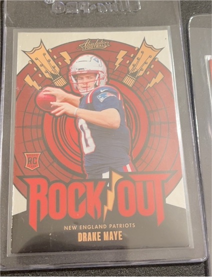 2024 Panini Absolute #RO-DME Drake Maye Rock Out — front