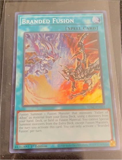 2020 Yu-Gi-Oh! SDAZ-EN021 Branded Fusion — front