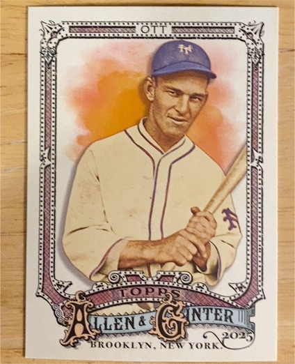 2025 Topps Allen & Ginter #317 Mel Ott — front