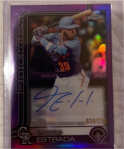 2025 Topps Chrome Update #AC-TE Thairo Estrada — front