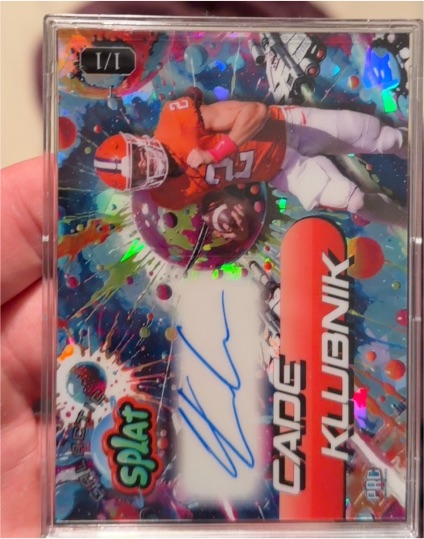 2025 Wild Card Splat Galactic Splat #1/1 Cade Klubnik — front