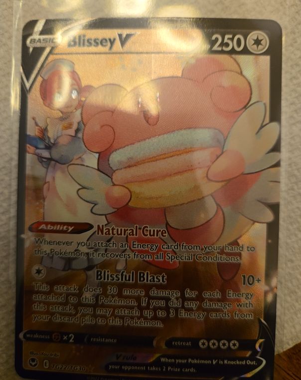 2022 Pokémon TCG Sword & Shield Silver Tempest Trainer Gallery #TG22 Blissey V — front