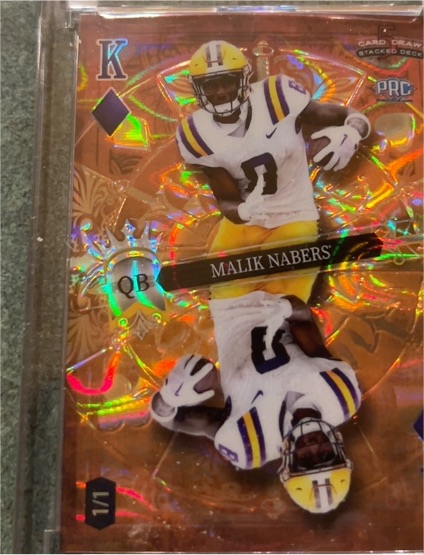 2023 Wild Card 5 Card Draw Joker Malik Nabers Rookie 1/1 #DK-MN — front