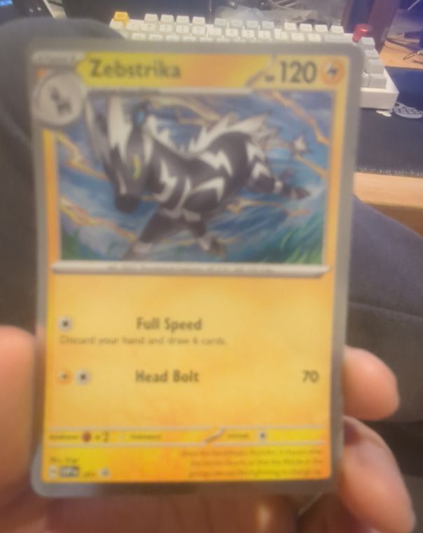 2023 Pokémon TCG Scarlet & Violet Destined Rivals #201 Zebstrika — front