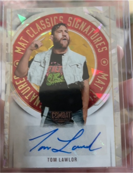 2025 Panini Combat Anthology Mat Classics Signatures # Tom Lawlor — front