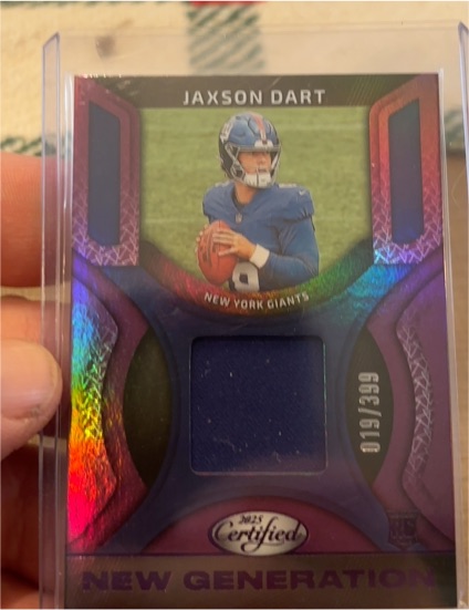 2025 Panini Certified #NGJ-JDA Jaxson Dart New Generation Rookie Patch — front