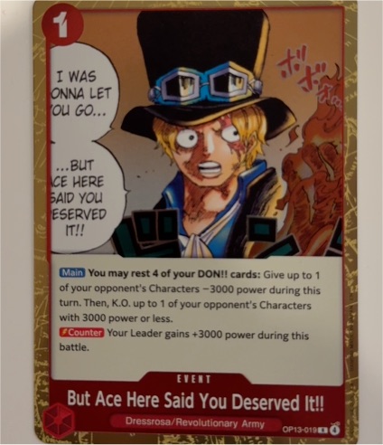 One Piece TCG OP13-019 But Ace Here Said You Deserved It!! — front