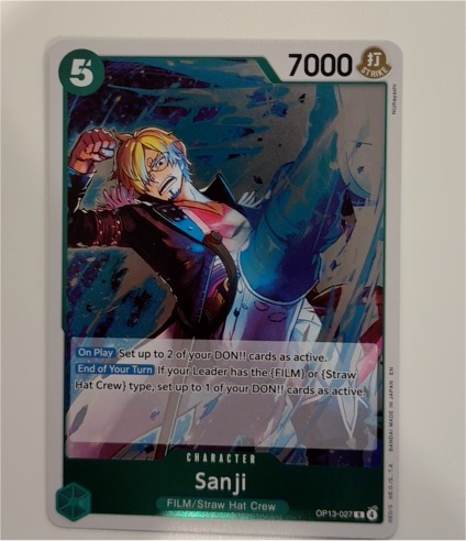 One Piece TCG OP13-027 Sanji Carrying On His Will — front
