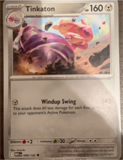 2023 Pokémon ME01: Mega Evolution #098 Tinkaton — front