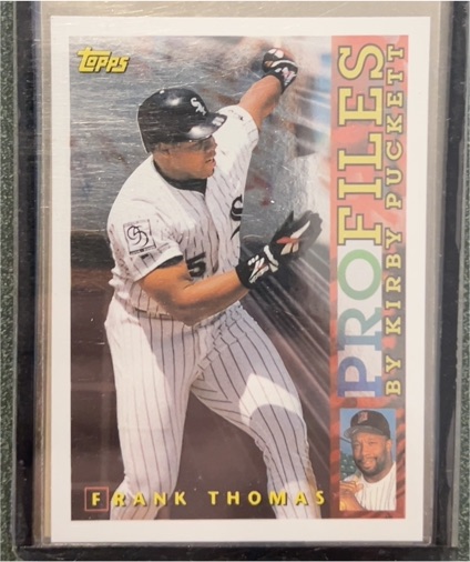 1996 Topps Profiles by Kirby Puckett #AL-09 Frank Thomas — front