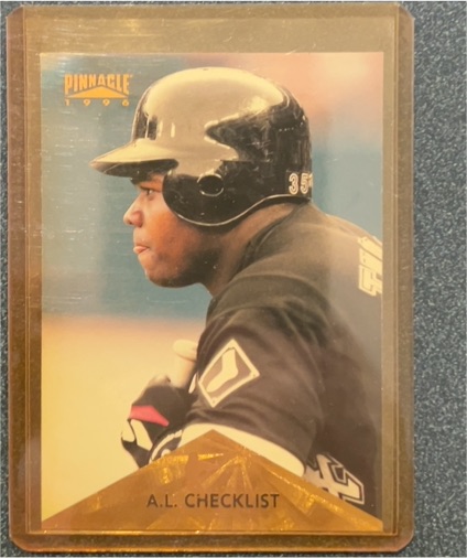 1996 Pinnacle #194 American League Checklist Frank Thomas — front
