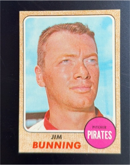 1968 Topps #215 Jim Bunning — front