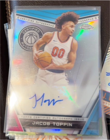 2024 Topps Chrome Certified #CA-JTO Jacob Toppin — front