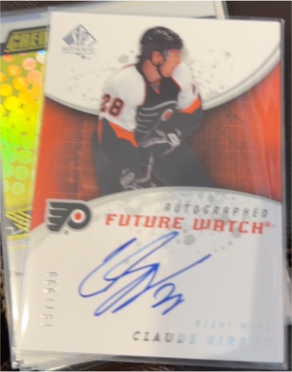 2008-09 Upper Deck SP Authentic Future Watch #237 Claude Giroux Rookie Auto — front