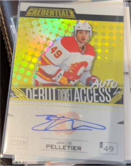 2023-24 Upper Deck Credentials Debut Ticket Access Auto #DTAA-PE Jakob Pelletier — front