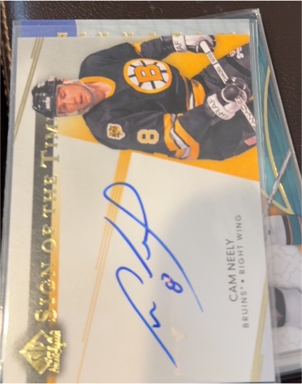 2007-08 Upper Deck SP Authentic Sign of the Times #SOTT-CN Cam Neely — front
