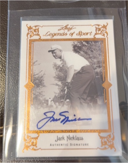 2011 Leaf Legends of Sport Jack Nicklaus Authentic Signature — front