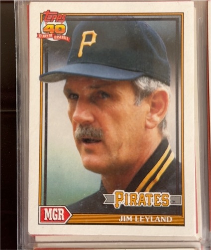 1991 Topps #381 Jim Leyland — front