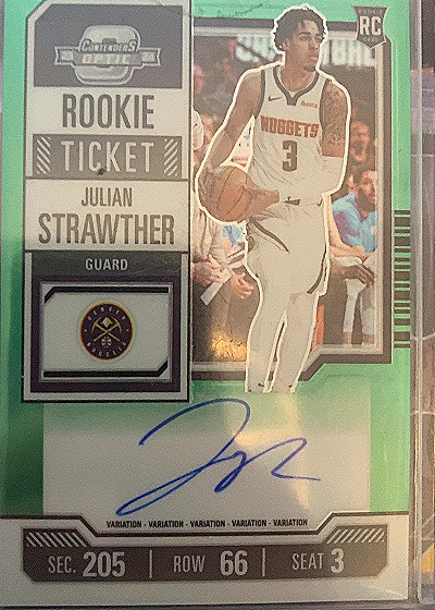 2023-24 Panini Contenders Optic #116 Julian Strawther Rookie Ticket — front
