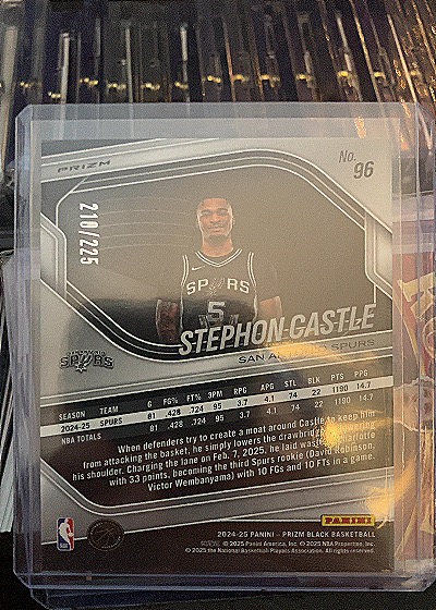 2024-25 Panini Prizm Black #96 Stephon Castle — back