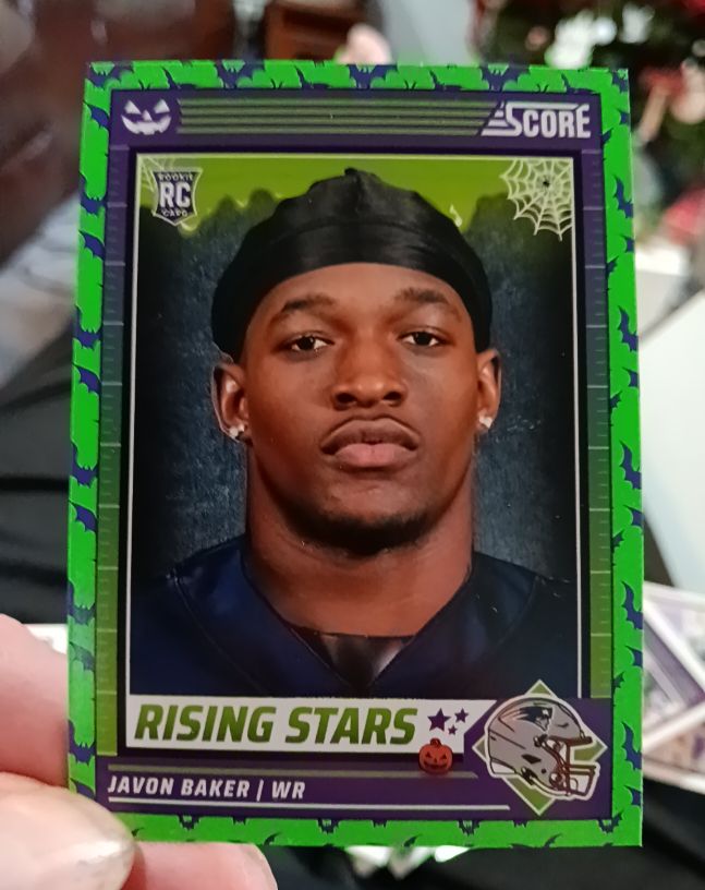 2024 Panini Score-A-Treat #25 Javon Baker Rising Stars Green Bats — front