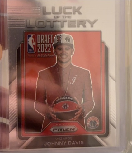 2022-23 Panini Prizm #12 Johnny Davis Luck of the Lottery — front