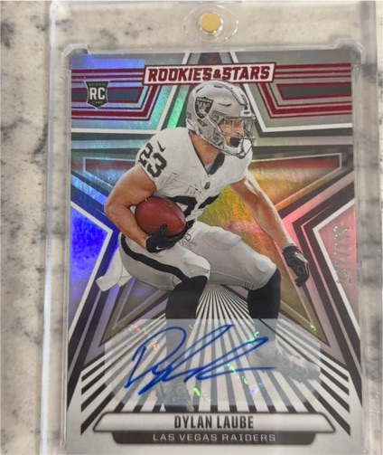 2024 Panini Rookies & Stars #130 Dylan Laube Rookie Autograph — front