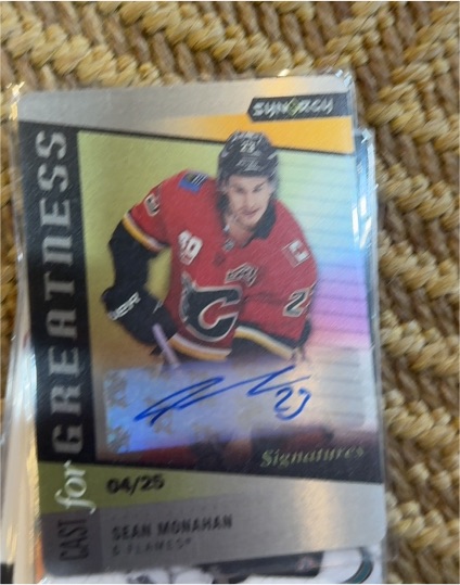 2020-21 Upper Deck Synergy Cast for Greatness Signatures #04 Sean Monahan — front