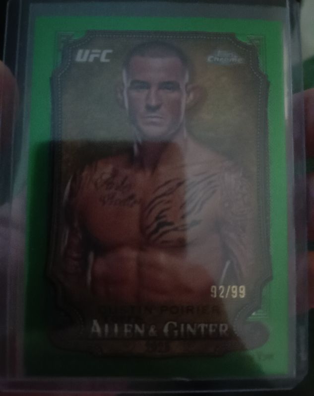 2025 Topps Chrome UFC #AAG-29 Dustin Poirier Allen & Ginter — front