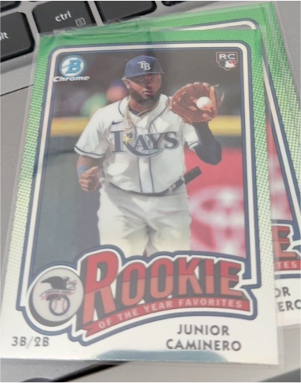 2024 Bowman Chrome #ROY-8 Junior Caminero Rookie of the Year Favorites — front