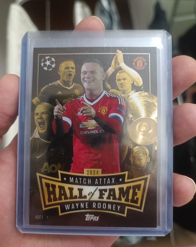 2024 Topps Match Attax Hall of Fame #HOF1 Wayne Rooney — front