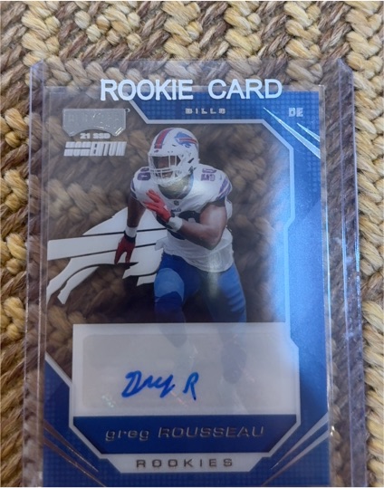 2021 Panini Obsidian #21 Greg Rousseau Rookie Card — front