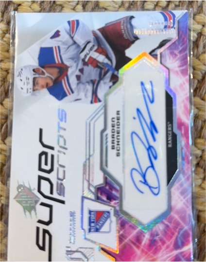 2023-24 Upper Deck SPx Super Scripts #SS-SC Braden Schneider — front