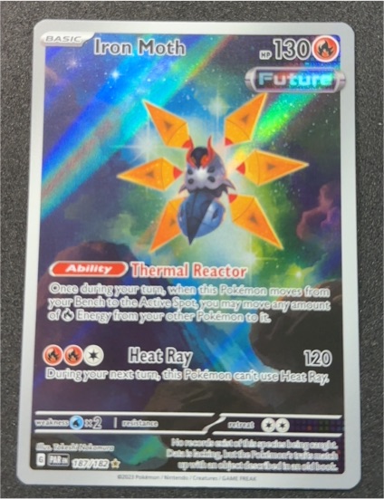 2023 Pokémon SV04: Paradox Rift #187 Iron Moth Illustration Rare — front