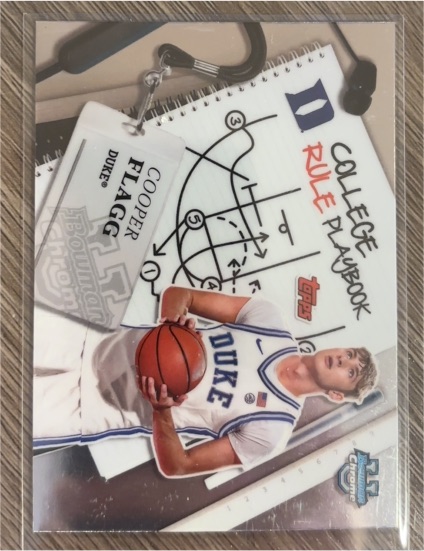 2024-25 Bowman University Chrome #CRP-5 Cooper Flagg College Rule Playbook — front