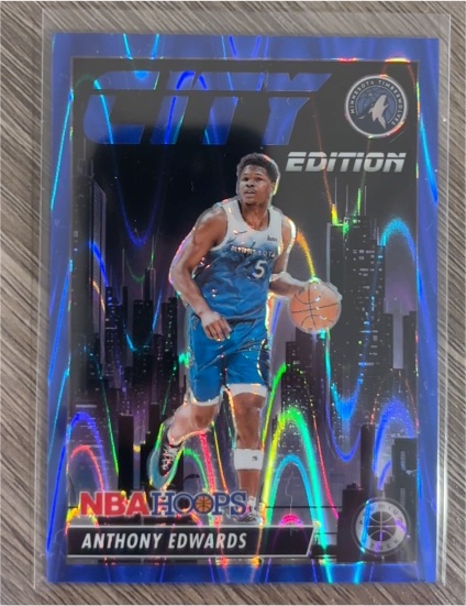 2023-24 Panini NBA Hoops Premium Stock City Edition #4 Anthony Edwards — front
