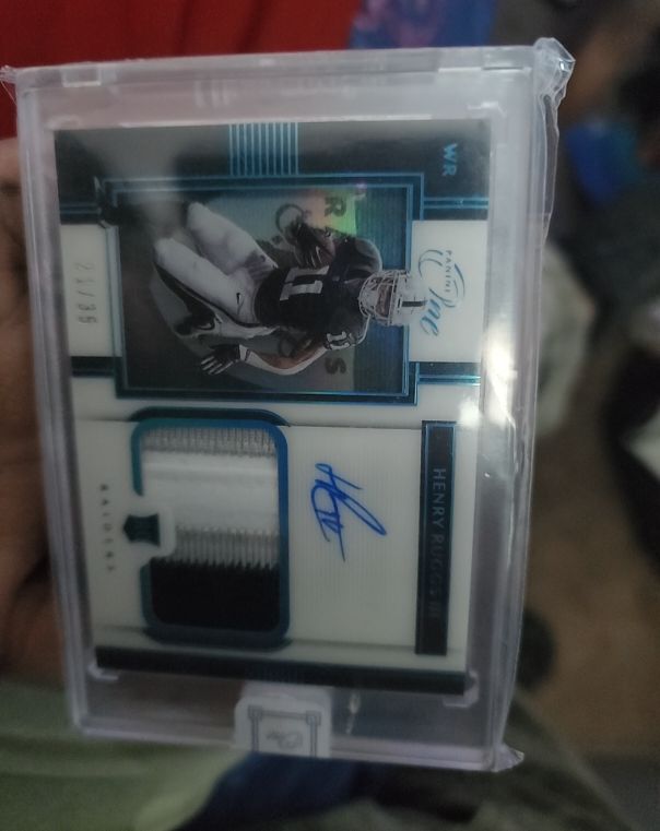 2020 Panini One #17 Henry Ruggs III Rookie Patch Auto — front
