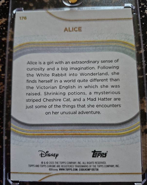 2025 Topps Chrome Disney #176 Alice — front