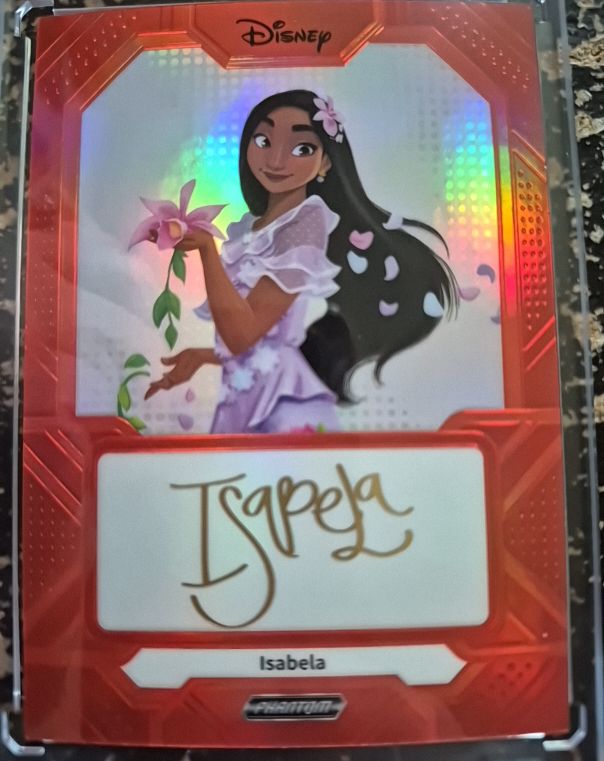 2025 Kakawow Phantom Disney #PD-SIR-31 Isabela Signature Auto Red — front