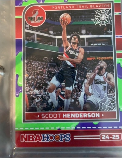 2024-25 Panini NBA Hoops Haunted Hoops #205 Scoot Henderson — front