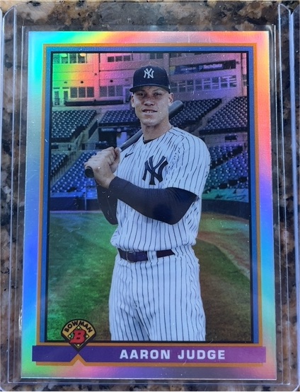 2021 Bowman Chrome 1991 Bowman Refractor #91B-AJ Aaron Judge — front