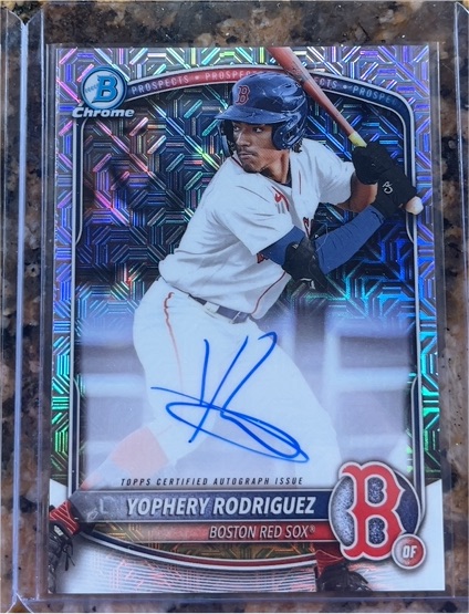 2025 Bowman Chrome #BMA-YR Yophery Rodriguez — front