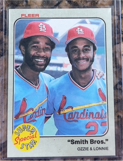 1983 Fleer #636 Smith Bros. Ozzie & Lonnie Smith — front