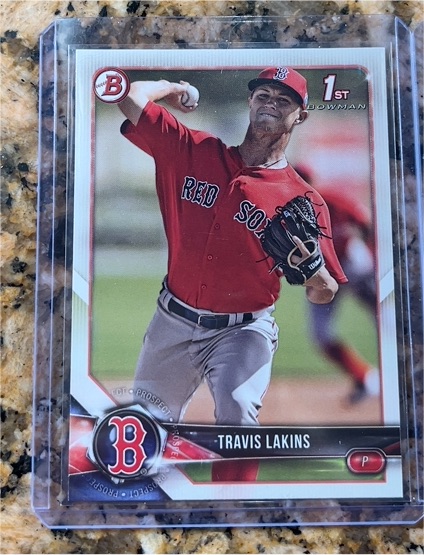 2018 Bowman Prospects #BP139 Travis Lakins 1st Bowman — front