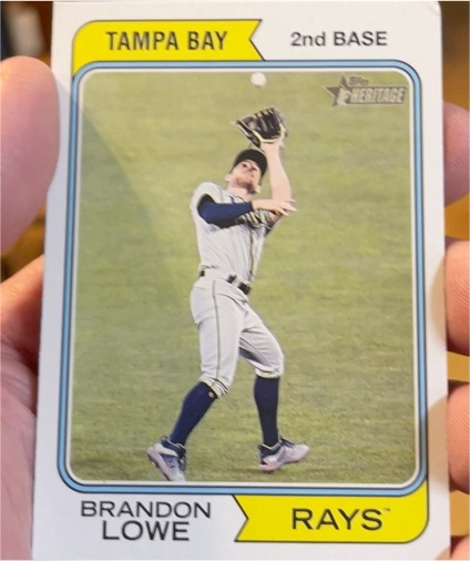 2023 Topps Heritage #253 Brandon Lowe — front
