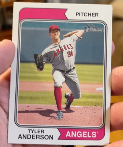 2023 Topps Heritage #394 Tyler Anderson — front