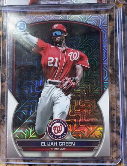 2023 Bowman Chrome #BCP-214 Elijah Green — front