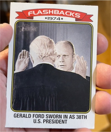 2023 Topps Heritage News Flashbacks #NF-8 Gerald Ford Sworn In As 38th President — front