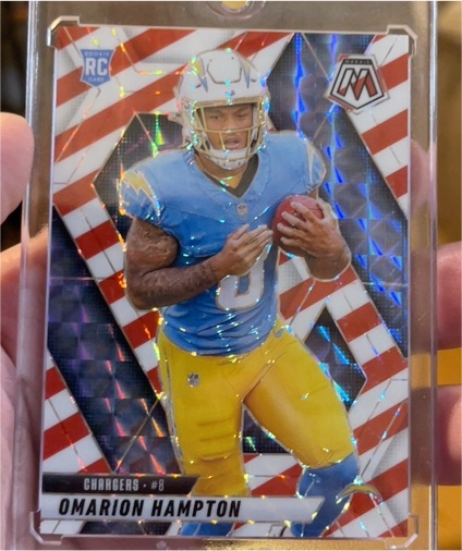2025 Panini Mosaic #335 Omarion Hampton — front