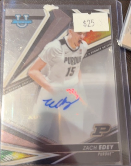 2022-23 Bowman University Best #BOA-ZE Zach Edey — front